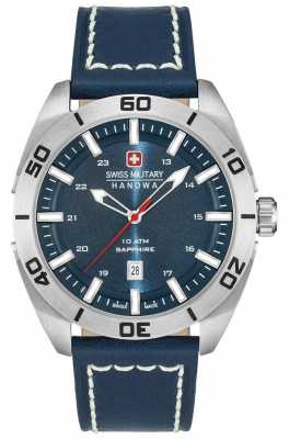 Swiss Military Hanowa Champ Blue Leather Strap 6-4282.04.003 Swiss Military Hanowa Champ Blue Leather Strap 6-4282.04.003