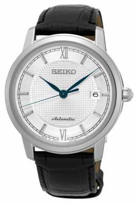 Seiko Mens Presage Automatic Black Leather Strap Silver Dial SRPA13J1 Seiko Mens Presage Automatic Black Leather Strap Silver Dial SRPA13J1