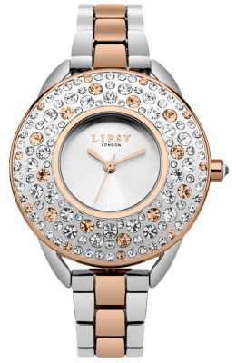 Lipsy Womans Silver And Rose Gold Jewelled LP476 Lipsy Womans Silver And Rose Gold Jewelled LP476