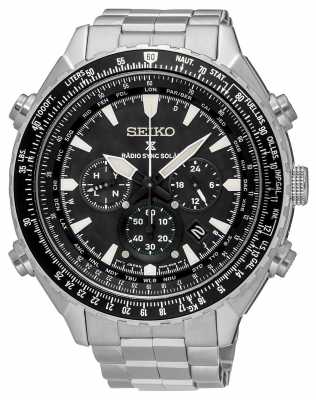 Seiko Prospex Radio Sync Solar Mens Chronograph Black Dial SSG001P1 Seiko Prospex Radio Sync Solar Mens Chronograph Black Dial SSG001P1