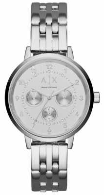 Armani Exchange Womens Stainless Steel Stone Set Dial AX5376 Armani Exchange Womens Stainless Steel Stone Set Dial AX5376
