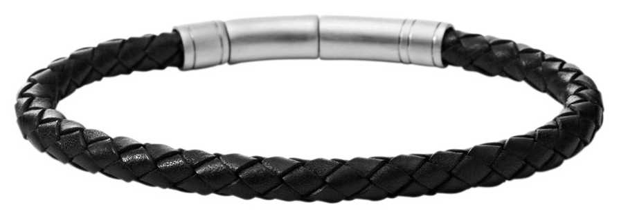 Fossil Mens Leather Stainless Steel Bracelet JF00510797 Fossil Mens Leather Stainless Steel Bracelet JF00510797