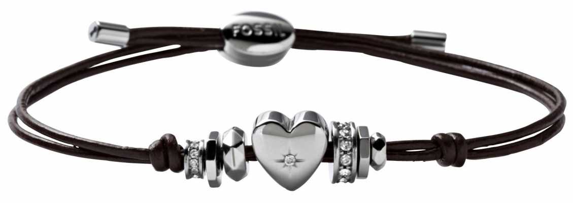 Fossil Womens Leather Stainless Steel Bracelet JF00116040 Fossil Womens Leather Stainless Steel Bracelet JF00116040