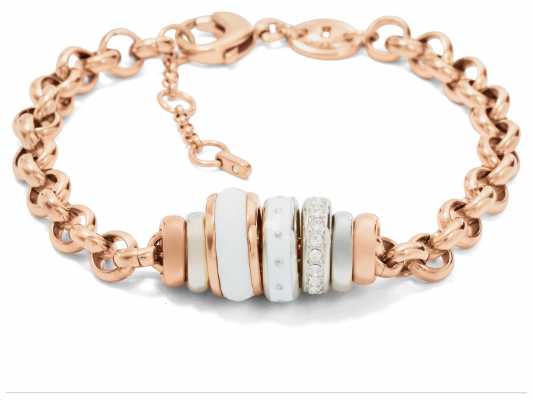 Fossil Womens PVD Rose Gold Plated Bracelet JF01121998 Fossil Womens PVD Rose Gold Plated Bracelet JF01121998
