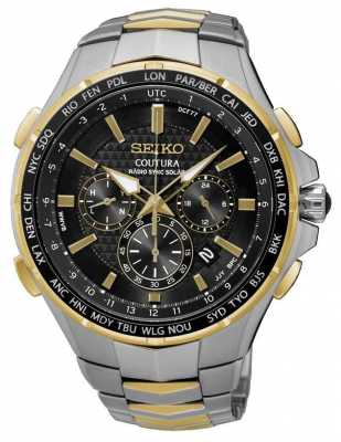 Seiko Coutura Mens Two Tone Radio Sync Solar SSG010P9 Seiko Coutura Mens Two Tone Radio Sync Solar SSG010P9