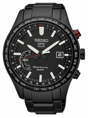 Seiko Sportura GPS Perpetual Solar Chronograph Black Ion Plated SSF005J1 Seiko Sportura GPS Perpetual Solar Chronograph Black Ion Plated SSF005J1