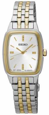 Seiko Womens Two Tone Tonneau SRZ472P1 Seiko Womens Two Tone Tonneau SRZ472P1