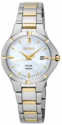 Seiko Womens Solar Two Tone Mother Of Pearl Dial SUT294P1 Seiko Womens Solar Two Tone Mother Of Pearl Dial SUT294P1