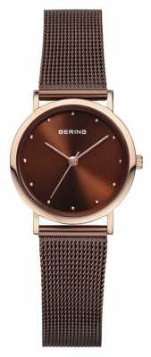 Bering Womans Stainless Steel Brown Mesh Strap 13426-265 Bering Womans Stainless Steel Brown Mesh Strap 13426-265
