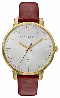 Ted Baker Womans Gold Case Red Leather Strap TE10030739 Ted Baker Womans Gold Case Red Leather Strap TE10030739