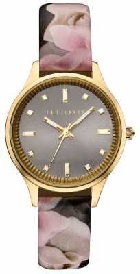 Ted Baker Womans Gold Case Rose Print Leather TE10030742 Ted Baker Womans Gold Case Rose Print Leather TE10030742