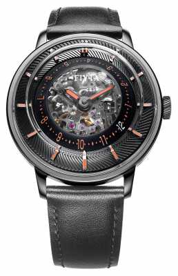 FIYTA Mens 3d Time Automatic Leather Iron Plated WGA868001.BBB FIYTA Mens 3d Time Automatic Leather Iron Plated WGA868001.BBB