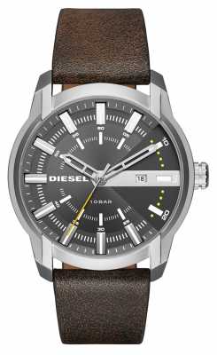 Diesel Mens Armbar Dark Brown Leather Steel DZ1782 Diesel Mens Armbar Dark Brown Leather Steel DZ1782