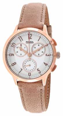 Fossil Womans Light Brown Leather Rose Gold Case CH3016 Fossil Womans Light Brown Leather Rose Gold Case CH3016