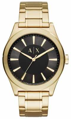 Armani Exchange Mens Gold tone Stainless steel Black Dial AX2328 Armani Exchange Mens Gold tone Stainless steel Black Dial AX2328
