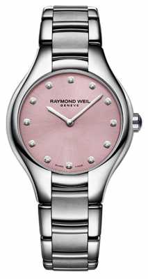 Raymond Weil Womans Noemia 12 Diamond Pink 5132-ST-80081 Raymond Weil Womans Noemia 12 Diamond Pink 5132-ST-80081
