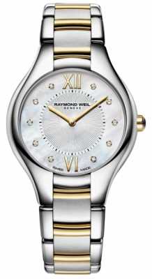Raymond Weil Womans Stainless Steel Two Tone 10 Diamond Dot Pearl Dial 5132-STP-00985 Raymond Weil Womans Stainless Steel Two Tone 10 Diamond Dot Pearl Dial 5132-STP-00985