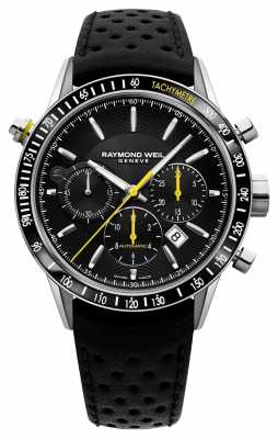 Raymond Weil Mens Automatic Black Chronograph Black Leather Strap 7740-SC1-20021 Raymond Weil Mens Automatic Black Chronograph Black Leather Strap 7740-SC1-20021