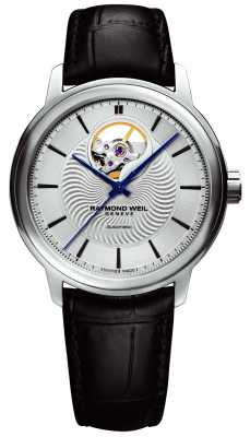 Raymond Weil Mens Maestro Automatic Black Leather Exhibition Case 2227-STC-65001 Raymond Weil Mens Maestro Automatic Black Leather Exhibition Case 2227-STC-65001