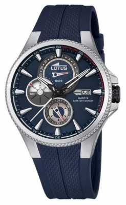 Lotus Lotus Mens Multifunctional Watch, Blue Rubber Strap L18318/2 Lotus Lotus Mens Multifunctional Watch, Blue Rubber Strap L18318/2