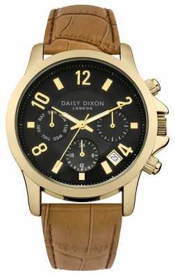 Daisy Dixon Ladies Adriana Chronograph Tan Strap DD002TG Daisy Dixon Ladies Adriana Chronograph Tan Strap DD002TG