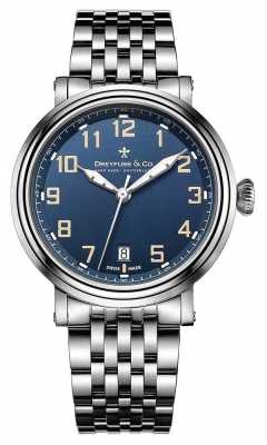 Dreyfuss Dreyfuss Mens Stainless Steel 1924 Bracelet Blue Dial DGB00152/52 Dreyfuss Dreyfuss Mens Stainless Steel 1924 Bracelet Blue Dial DGB00152/52