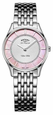 Rotary Ladies Stainless Steel Bracelet Pink Mother Of Pearl Dial LB90800/07 Rotary Ladies Stainless Steel Bracelet Pink Mother Of Pearl Dial LB90800/07