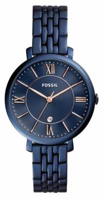 Fossil Ladies Jacqueline Blue Stainless Steel Watch ES4094 Fossil Ladies Jacqueline Blue Stainless Steel Watch ES4094