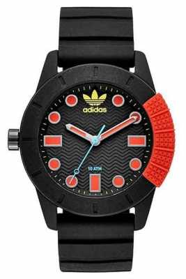 adidas Originals Mens Black and red Rubber Watch ADH3176 adidas Originals Mens Black and red Rubber Watch ADH3176