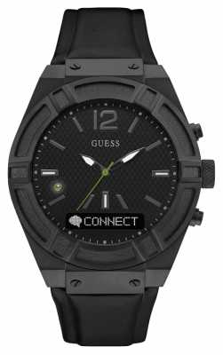 Guess Gents Connect Analog Black/Black Leather C0001G5 Guess Gents Connect Analog Black/Black Leather C0001G5
