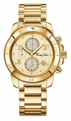 Thomas Sabo Ladie Glam Chrono Yellow Gold Watch WA0191-264-207-40 Thomas Sabo Ladie Glam Chrono Yellow Gold Watch WA0191-264-207-40
