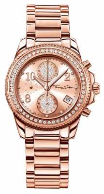Thomas Sabo Ladies Glam Chrono Rose Gold 33mm WA0218-265-208-33 Thomas Sabo Ladies Glam Chrono Rose Gold 33mm WA0218-265-208-33