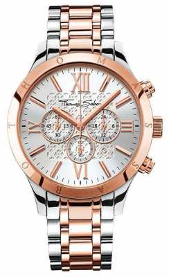 Thomas Sabo Mens Rebel Urban Chrono Rose Gold/Stainless Steel WA0225-272-201-43 Thomas Sabo Mens Rebel Urban Chrono Rose Gold/Stainless Steel WA0225-272-201-43