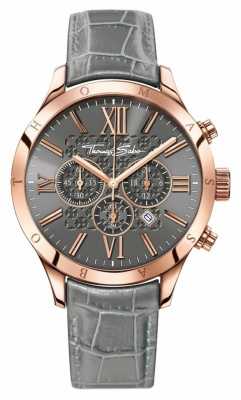 Thomas Sabo Mens Rebel Urban Chrono Grey Leather WA0227-274-210-43 Thomas Sabo Mens Rebel Urban Chrono Grey Leather WA0227-274-210-43