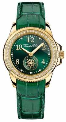 Thomas Sabo Ladies Glam Chic Green Leather Green Dial WA0255-276-211-33 Thomas Sabo Ladies Glam Chic Green Leather Green Dial WA0255-276-211-33