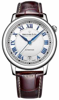 Dreyfuss Men's Stainless Steel 1925 Watch With Brown Leather Strap DGS00148/01 Dreyfuss Men's Stainless Steel 1925 Watch With Brown Leather Strap DGS00148/01