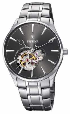 Festina Mens Automatic Stainless Steel Grey Dial F6847/2 Festina Mens Automatic Stainless Steel Grey Dial F6847/2