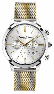 Thomas Sabo Mens Rebel Spirit Chronograph Yellow Gold WA0286-282-201-42 Thomas Sabo Mens Rebel Spirit Chronograph Yellow Gold WA0286-282-201-42