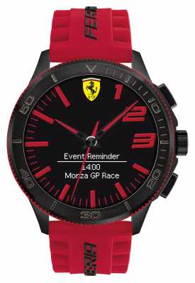 Scuderia Ferrari Mens Alarm Watch Red Black 0830376 Scuderia Ferrari Mens Alarm Watch Red Black 0830376