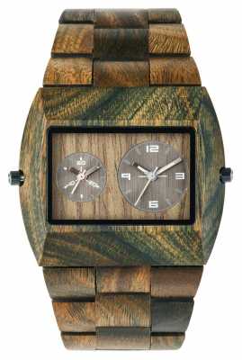 WeWood Mens Jupiter RS Army Wooden Strap 70331100 WeWood Mens Jupiter RS Army Wooden Strap 70331100