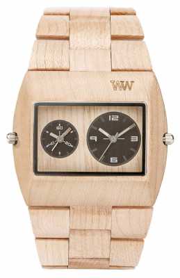 WeWood Mens Jupiter RS Beige Wooden Strap 70331200 WeWood Mens Jupiter RS Beige Wooden Strap 70331200