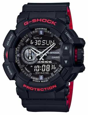 Casio Mens G-shock Alarm Chronograph Black Resin Strap GA-400HR-1AER Casio Mens G-shock Alarm Chronograph Black Resin Strap GA-400HR-1AER