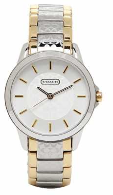 Coach Womens Classic Signature Two Tone Stainless Steel White Dial 14501610 Coach Womens Classic Signature Two Tone Stainless Steel White Dial 14501610