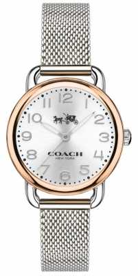 Coach Womens Delancey Stainless Steel Mesh Strap Silver Dial 14502246 Coach Womens Delancey Stainless Steel Mesh Strap Silver Dial 14502246
