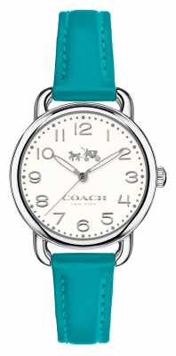 Coach Womens Delancey Blue Leather Strap White Dial 14502611 Coach Womens Delancey Blue Leather Strap White Dial 14502611