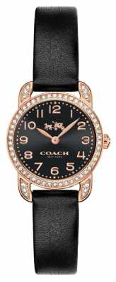 Coach Womens Delancey Black Leather Strap Black Dial 14502670 Coach Womens Delancey Black Leather Strap Black Dial 14502670