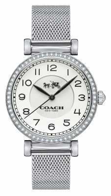 Coach Womens Madison Stainless Steel Mesh Strap White Dial 14502651 Coach Womens Madison Stainless Steel Mesh Strap White Dial 14502651