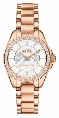 Coach Womens Tristen Rose Gold PVD Plated Silver Dial 14502466 Coach Womens Tristen Rose Gold PVD Plated Silver Dial 14502466