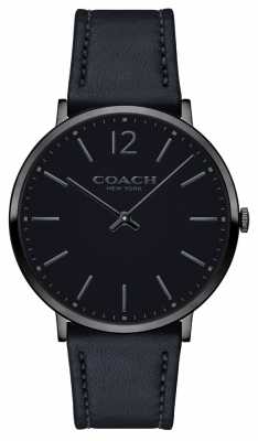 Coach Mens Ultra Thin Black Leather Strap Black Dial 14602112 Coach Mens Ultra Thin Black Leather Strap Black Dial 14602112