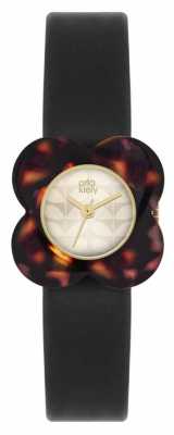 Orla Kiely Womans Tortoise Black Leather Strap OK2064 Orla Kiely Womans Tortoise Black Leather Strap OK2064